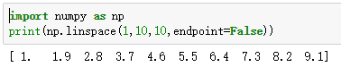 python numpy函數中的linspace創建等差數列詳解 numpy,linspace,函數,python