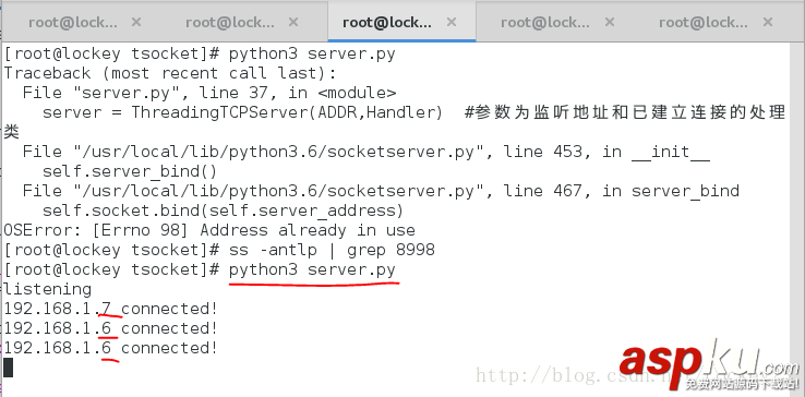 python多線程socket編程之多客戶端接入 python,多線程,socket
