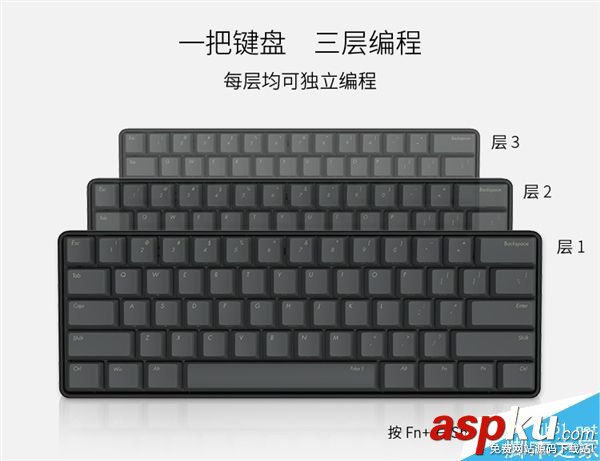 程序員編程神器IBKC Poker 2機械鍵盤經典重生:三層編程 程序員,機械鍵盤,編程