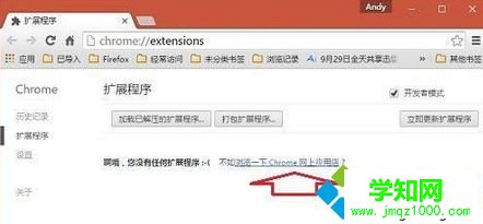 點擊“瀏覽一下Chrome網上應用店”