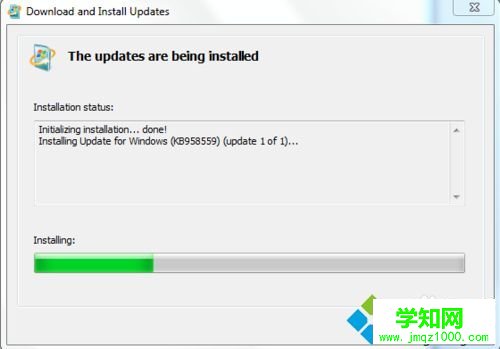 安裝Windows6.1-KB958559-x86-RefreshPkg補(bǔ)丁