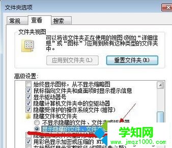 勾選“顯示隱藏文件、文件夾” 勾選“顯示隱藏文件、文件夾”