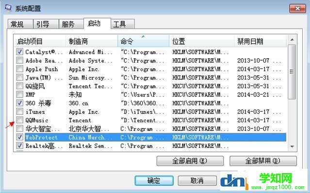 圖文詳解怎么取消開機自動啟動軟件（win7 xp都適用）
