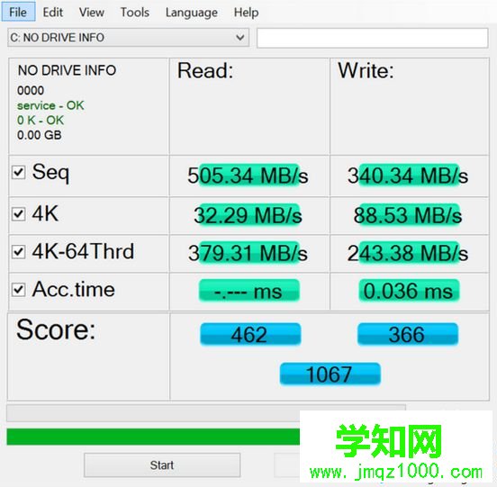 顯示為service-ok，無法識別SSD型號