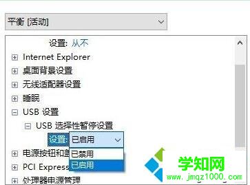 windows10系統怎樣打開"USB選擇性暫停設置"
