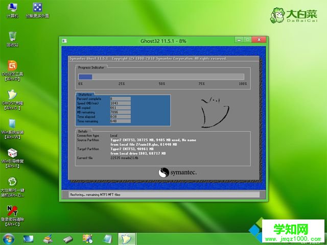 大白菜重裝window10系統圖文教程