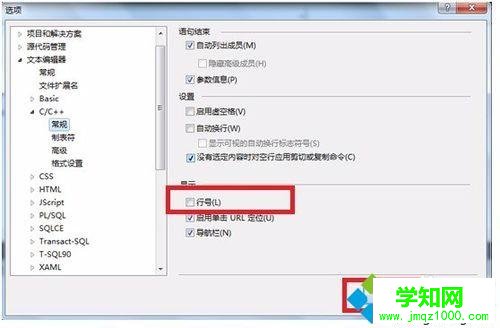 windows10系統下VS2010設置顯示行號的步驟6