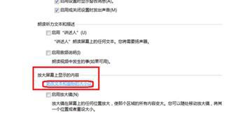 找到放大屏幕上顯示的內容