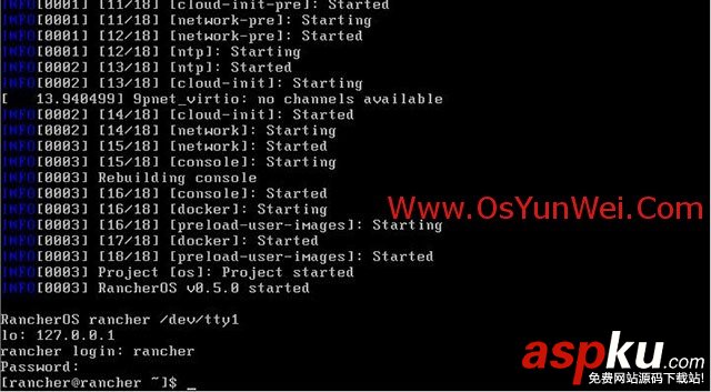 RancherOS 圖文安裝教程(docker運行環境) RancherOS