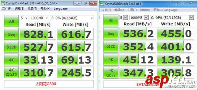 太陽花G300 240G SSD實測 速度突破800MB/s  太陽花,SSD,測試
