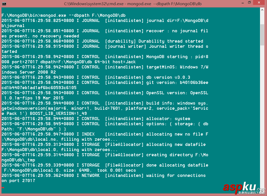 MongoDB的下載、安裝與部署方法 MongoDB,安裝