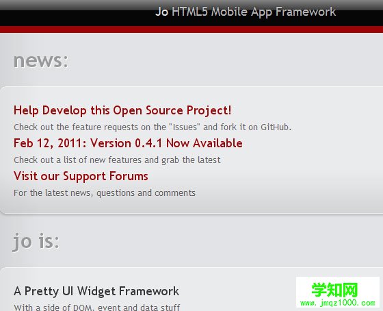 Jo App Framework