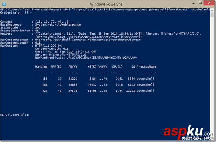 使用HTTP api簡單的遠程執行PowerShell腳本 HTTP,api,遠程執行,PowerShell,腳本