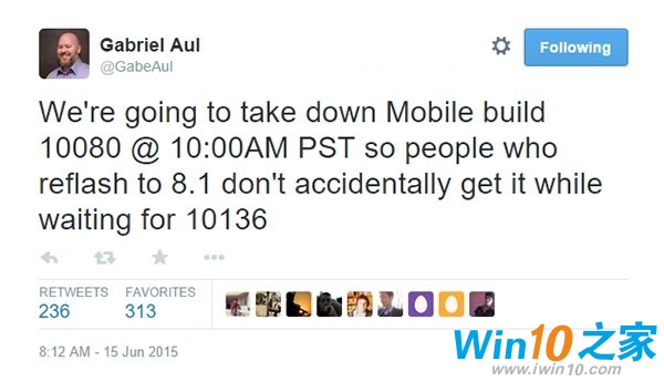 Win10 Mobile Build 10080升級通道即將關閉 武林網