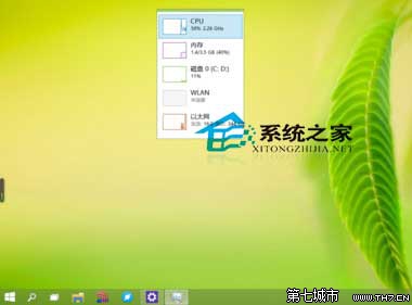 Win10任務管理器性能小窗口模式的使用方法