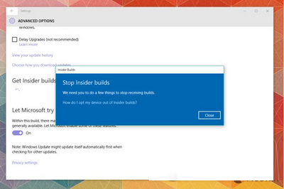 win10預覽版10134拒絕后續預覽版推送方法1