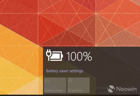 Windows 10 build 10130電池顯示改進
