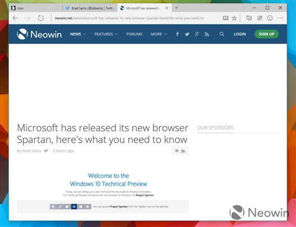 IE繼任者！斯巴達瀏覽器細節圖賞