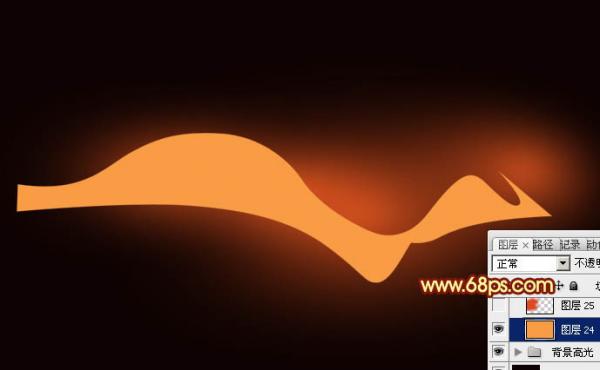 Photoshop設(shè)計(jì)打造出漂亮飄逸的紅色雙層光束