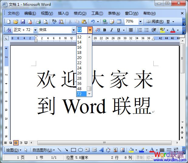 Word2003文檔怎么放大字體 讓它無限放大