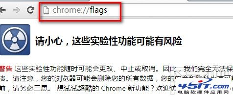 chrome瀏覽器打開chrome://flahs設置