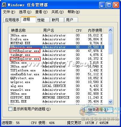 2345智能瀏覽器為什么會產(chǎn)生多個進程? 武林網(wǎng)
