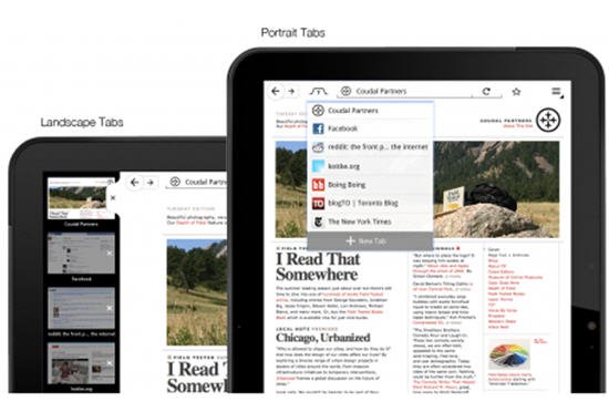 Mozilla展示平板電腦版火狐瀏覽器界面(組圖)