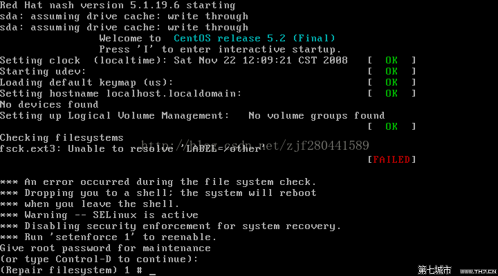 /etc/fstab文件出錯,無法進入Linux系統 武林網