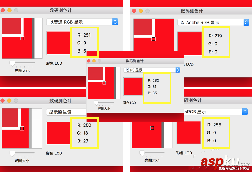 Mac中怎么使用自帶的數碼測色計提取屏幕顏色RGB值? Mac,屏幕