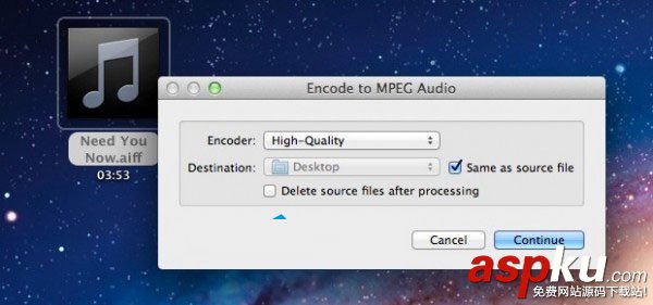 MAC OS Lion下把音頻文件轉換為m4a格式的方法圖文教程 MAC,OS,Lion,音頻文件轉換為m4a格式