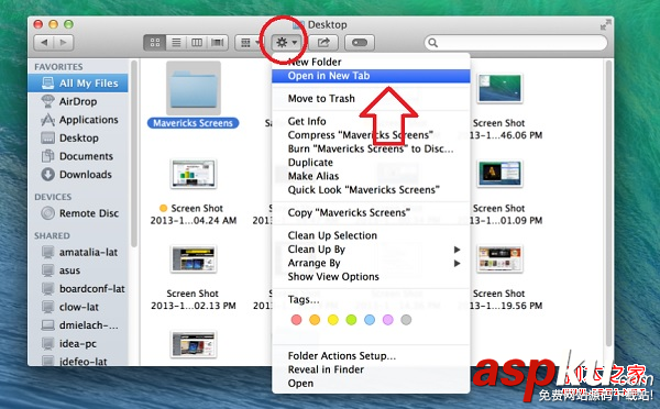 Mac OS X Mavericks的Finder打開不同標簽的操作步驟 Mavericks,Finder,標簽,MacOSX