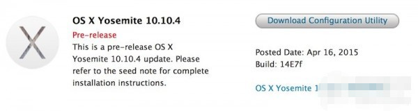 蘋果OS X 10.10.4首個測試版來了 僅面向開發(fā)者發(fā)布 OS,測試版,開發(fā)者
