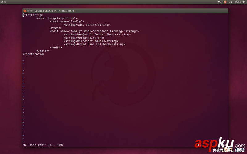 Linux折騰記(五):在Ubuntu 14.10中使用Windows字體 Linux折騰記,Ubuntu,14.10,使用Windows字體