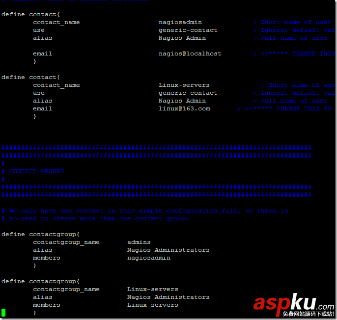 nagios,服務(wù)端配置
