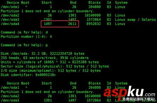 centos下如何使用fdisk擴展分區容量大小 centos,fdisk,擴展分區,容量大小