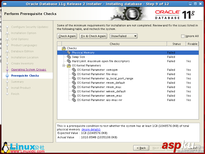 RedHat Linux5.5下Oracle 11g安裝圖解教程 RedHat,Linux,Oracle