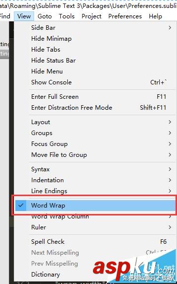 Sublime Text怎么設置文本自動換行? Sublime,Text,換行