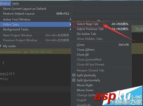 Android studio打開很多標簽的時候怎么快速切換標簽? Androidstudio