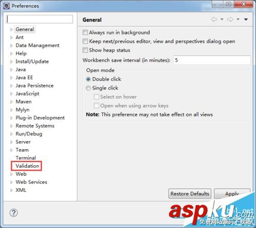 eclipse中怎么去掉xml/js驗證? eclipse,xml驗證,js驗證