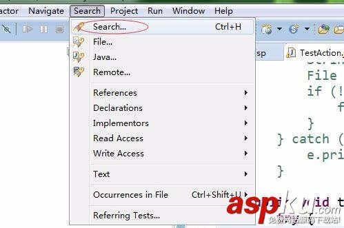 eclipse和myeclipse怎么在項目中查找指定代碼? eclipse,myeclipse,代碼