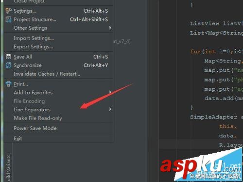 Android studio兩種切換行分隔符的技巧 androidstudio,切換,android分隔符