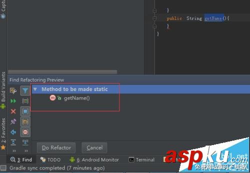 Android studio中怎么把代碼類轉換為靜態? android,studio