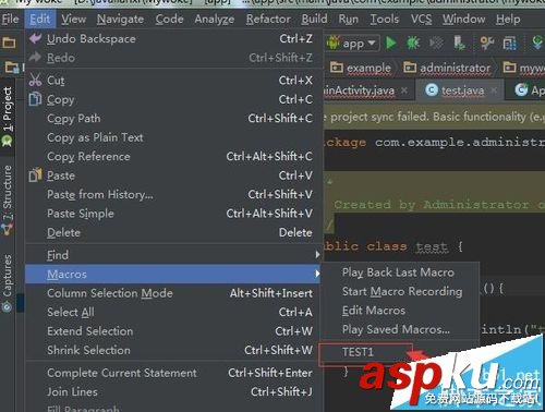 Android studio錄制代碼宏的詳細教程 androidstudio,代碼,錄制代碼宏