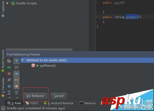 Android studio中怎么把代碼類轉換為靜態? android,studio