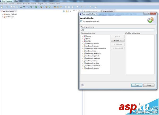Eclipse中怎么使用Working set管理項目? Eclipse