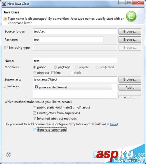 eclipse怎么創建servlet中class并配置servlet教程 eclipse,servlet