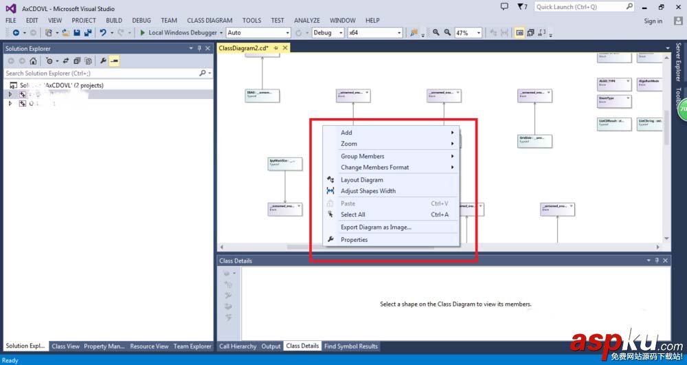 VS2013怎么查看項(xiàng)目的Class Diagram類圖? VS2013