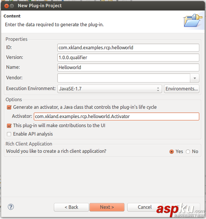 eclipse rcp詳解Hello World以及eclipse rcp和osgi的簡單展示(圖文) eclipse,rcp,osgi