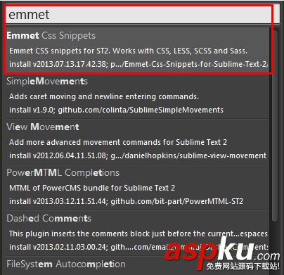 Sublimetext3安裝Emmet插件步驟 Sublimetext3,Emmet插件