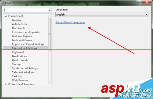 visual studio 2015怎么把英文界面變成中文界面? visualstudio2015